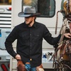 image:imageDubinik Canvas Long Sleeve Shirts for Men Button Up Work ShirtBlack