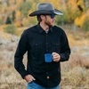 image:imageDubinik Canvas Long Sleeve Shirts for Men Button Up Work ShirtBlack