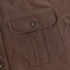 image:imageDubinik Mens Short Sleeve Button Down Shirts 2 Pocket Casual Vintage Cotton Button up Comfortable Western Heavyweight WorkBrown
