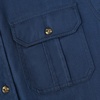 image:imageDubinik Mens Short Sleeve Button Down Shirts 2 Pocket Casual Vintage Cotton Button up Comfortable Western Heavyweight WorkNavy Blue