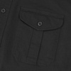 image:imageDubinik Mens Short Sleeve Button Down Shirts 2 Pocket Work Casual Vintage Cotton with StretchBlack
