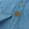 image:imageDubinik Mens Short Sleeve Button Down Shirts 2 Pocket Work Casual Vintage Cotton with StretchBlue