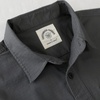 image:imageDubinik Mens Short Sleeve Button Down Shirts 2 Pocket Work Casual Vintage Cotton with StretchCharcoal Gray