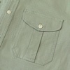 image:imageDubinik Mens Short Sleeve Button Down Shirts 2 Pocket Work Casual Vintage Cotton with StretchLight Green