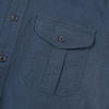 image:imageDubinik Mens Short Sleeve Button Down Shirts 2 Pocket Work Casual Vintage Cotton with StretchNavy Blue
