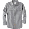 image:imageDubinik Canvas Long Sleeve Shirts for Men Button Up Work ShirtLight Gray