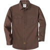 image:imageDubinik Mens Long Sleeve Cotton Button Down Work Shirt 2 Pocket RegularBrown