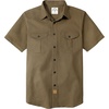 image:imageDubinik Mens Short Sleeve Button Down Shirts 2 Pocket Work Casual Vintage Cotton with StretchDark Khaki