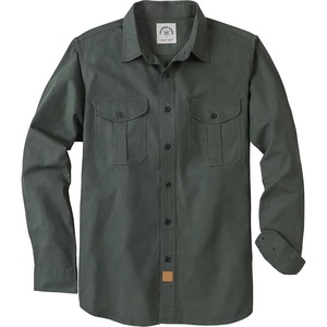 image:imageDubinik Canvas Long Sleeve Shirts for Men Button Up Work ShirtArmy Green
