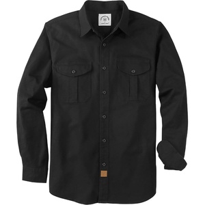 image:imageDubinik Canvas Long Sleeve Shirts for Men Button Up Work ShirtBlack
