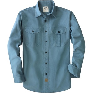 image:imageDubinik Canvas Long Sleeve Shirts for Men Button Up Work ShirtDenim Blue