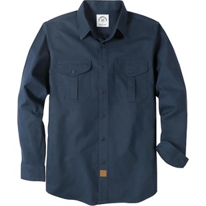 image:imageDubinik Canvas Long Sleeve Shirts for Men Button Up Work ShirtNavy Blue
