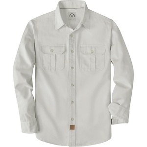 image:imageDubinik Mens Long Sleeve Cotton Button Down Work Shirt 2 Pocket RegularOffwhite