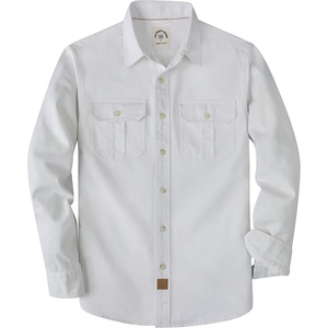 image:imageDubinik Mens Long Sleeve Cotton Button Down Work Shirt 2 Pocket RegularWhite
